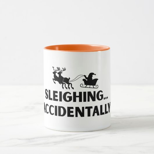 Schlittenunfall lustiger sarkastischer Becher Tasse (Zentrum)