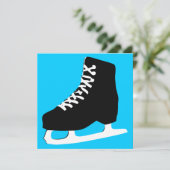 Schlittschuh Einladung (Stehend Vorderseite)