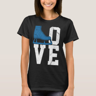 Schlittschuhe Liebe Herz T-Shirt
