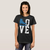 Schlittschuhe Liebe Herz T-Shirt (Vorne ganz)