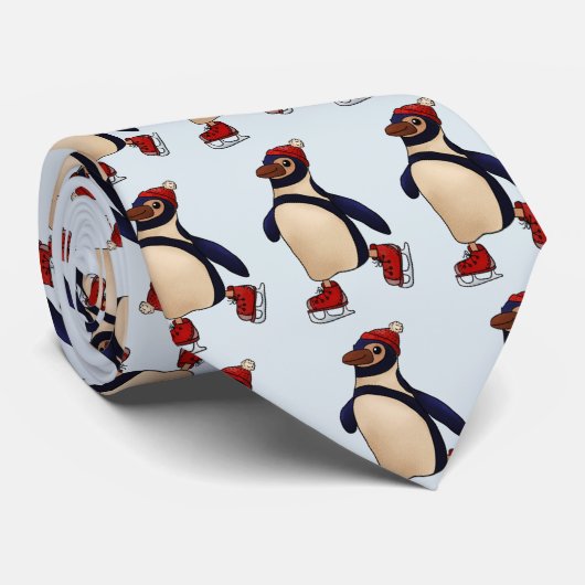 Schlittschuhpinguin Krawatte (Gerollt)