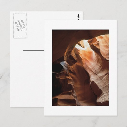 "Schlitz-Schlucht - Vertikale " Postkarte (Vorne/Hinten)