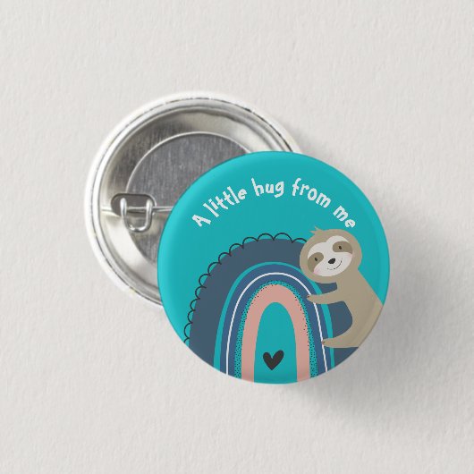 Schlitze auf einem Rainbow-Knopf Button (Vorne & Hinten)