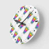 SCHLOCKEN - SCHUHGLAS AUS RAINBOW RUNDE WANDUHR (Winkel)