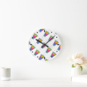 SCHLOCKEN - SCHUHGLAS AUS RAINBOW RUNDE WANDUHR (Zuhause)
