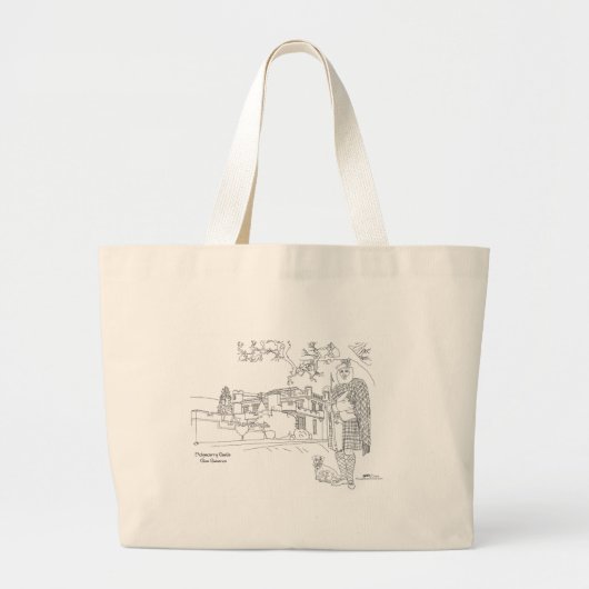 Schloss Achnacarry, Highlander, Terrier Tote Bag Jumbo Stoffbeutel (Vorne)