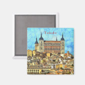 Schloss Alcazar in Toledo. Magnet (Vorderseite/Rückseite)