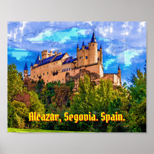 Schloss Alcazar, Segovia, Spanien. Poster