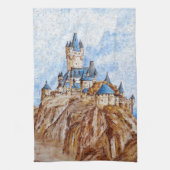 Schloss am Rhein Geschirrtuch (Vertikal)