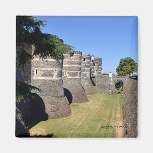 Schloss Angers in Frankreich Magnet (Vorne)