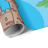 Schloss auf einem Hügel Geschenkpapier (Rolleneckpunkt)