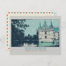 Schloss Azay-le-Rideau im Loire-Tal, Frankreich Postkarte