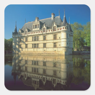 Schloss Azay-le-Rideau, Indre-et-Loire, Quadratischer Aufkleber