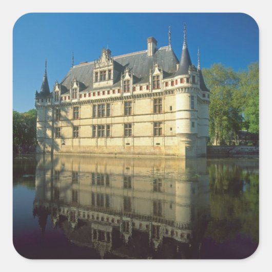 Schloss Azay-le-Rideau, Indre-et-Loire, Quadratischer Aufkleber (Vorderseite)