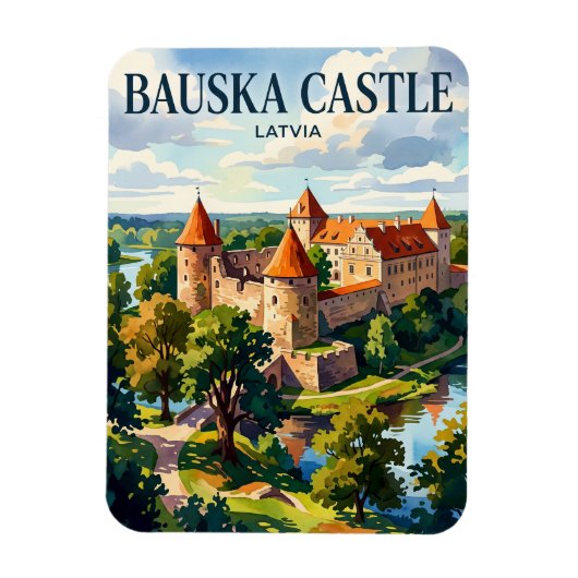 Schloss Bauska Lettland Magnet (Vertikal)