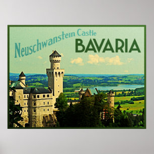 Schloss Bayern-Deutschlands Neuschwanstein Poster