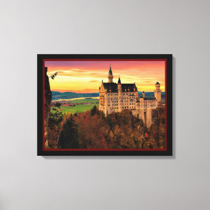Schloss bei Sonnenuntergang Leinwanddruck