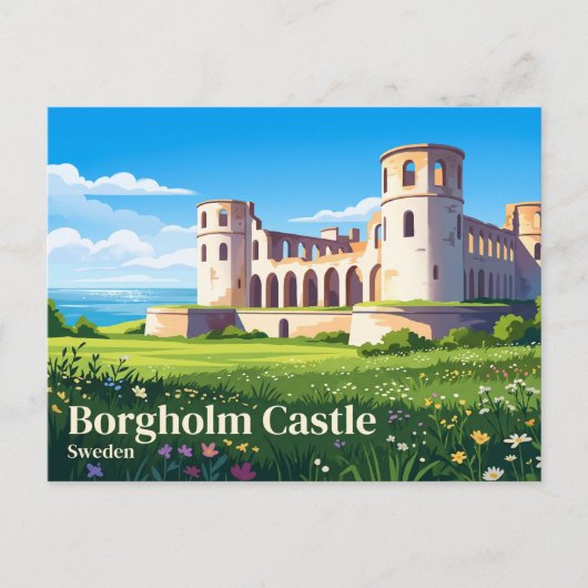 Schloss Borgholm Schweden Postkarte (Vorderseite)