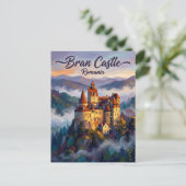 Schloss Bran Rumänien Postkarte (Stehend Vorderseite)