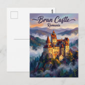 Schloss Bran Rumänien Postkarte (Vorne/Hinten)