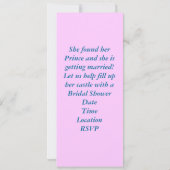 Schloss-Brautparty-Einladung Einladung (Rückseite)