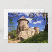 Schloss Cesis in Mittelletten. Postkarte (Vorne/Hinten)