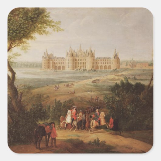 Schloss Chambord, 1722 Quadratischer Aufkleber (Vorderseite)