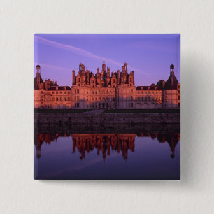 Schloss Chambord bei Sonnenuntergang, Loire-Tal, F Button