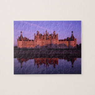 Schloss Chambord bei Sonnenuntergang, Loire-Tal, F Puzzle