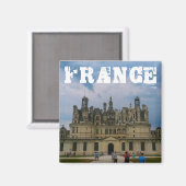 Schloss Château de Chambord Architektur Frankreich Magnet (Vorderseite/Rückseite)
