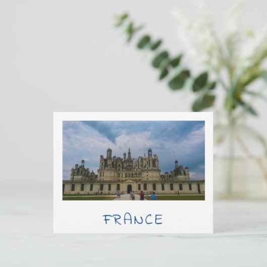 Schloss Château de Chambord Architektur Frankreich Postkarte (Stehend Vorderseite)