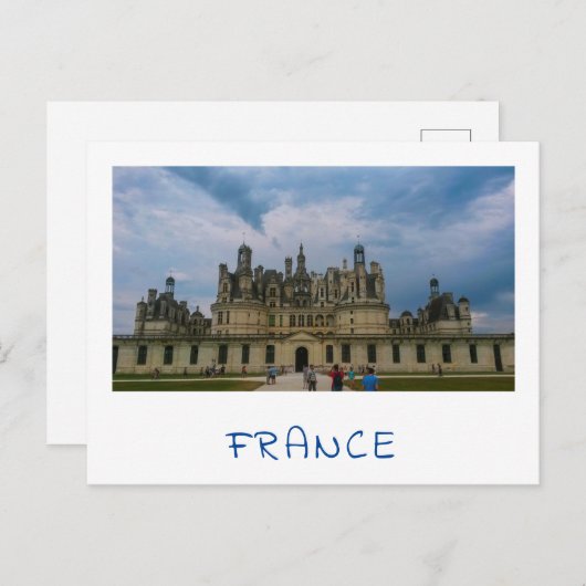 Schloss Château de Chambord Architektur Frankreich Postkarte (Vorne/Hinten)