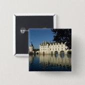 Schloss Chenonceau, Fluss Cher, Loir-et-Cher, 2 Button (Vorne & Hinten)