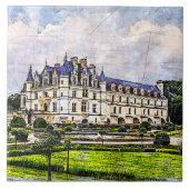 Schloss Chenonceau. Frankreich. Fliese (Vorderseite)