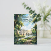 Schloss Chenonceau Frankreich Postkarte (Stehend Vorderseite)
