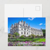 Schloss Chenonceau, Frankreich Postkarte (Vorne/Hinten)