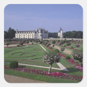 Schloss Chenonceau, Loiretal, Quadratischer Aufkleber