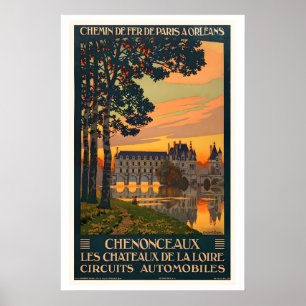 Schloss Chenonceau Schlosser des Loire-Tals Poster
