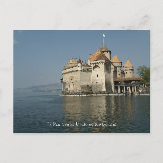 Schloss Chillon, Montreux, Schweiz Postkarte (Vorderseite)