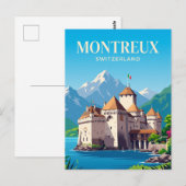 Schloss Chillon Schweiz Postkarte (Vorne/Hinten)
