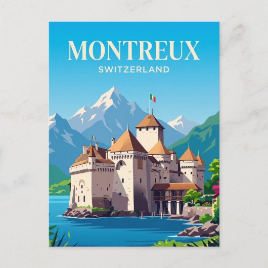 Schloss Chillon Schweiz Postkarte (Vorderseite)