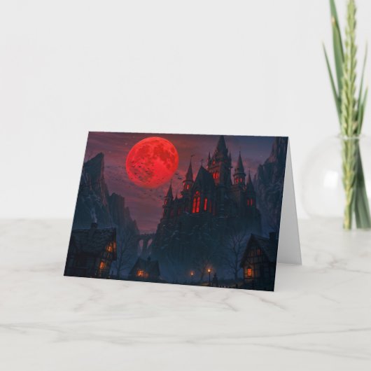 Schloss des Vampirbluts Feiertagskarte (Vorderseite)