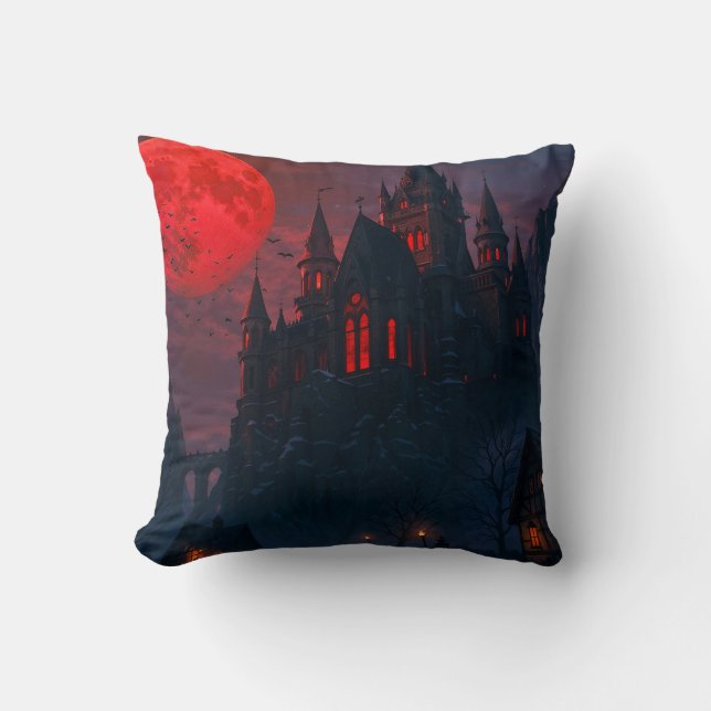 Schloss des Vampirbluts Kissen (Vorderseite)