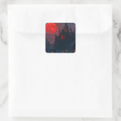 Schloss des Vampirbluts Quadratischer Aufkleber (Tasche)