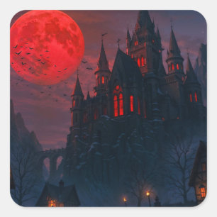 Schloss des Vampirbluts Quadratischer Aufkleber