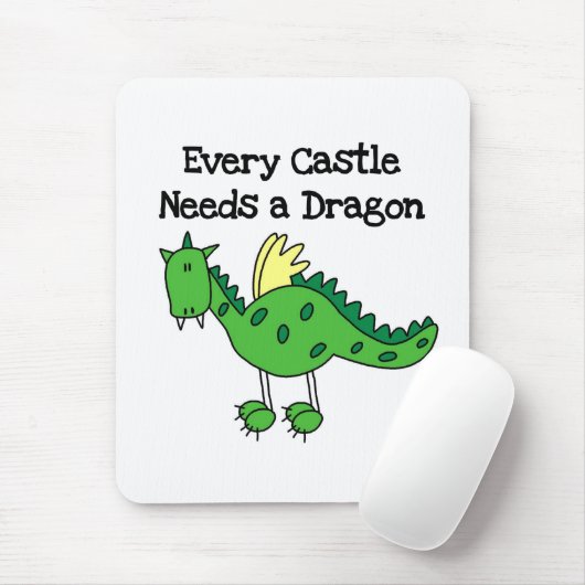 Schloss-Drache Mousepad (Mit Mouse)