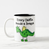 Schloss-Drache Zweifarbige Tasse (Links)