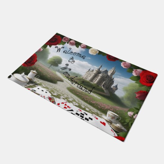 Schloss durch das Wunderland-Portal Fußmatte (Schrägansicht)