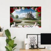 Schloss durch das Wunderland-Portal Poster (Heimbüro)