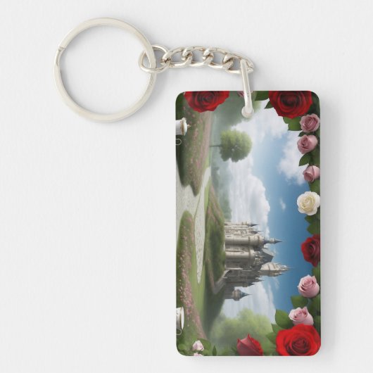 Schloss durch das Wunderland-Portal Schlüsselanhänger (Vorderseite)